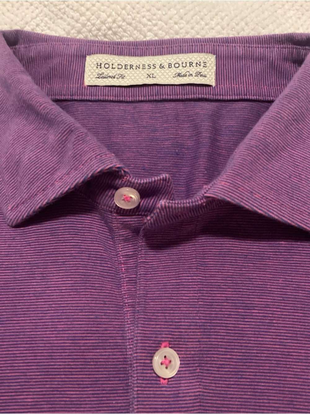 Holderness & Bourne Men's Purple Del Mar Countey Club golf polo XL